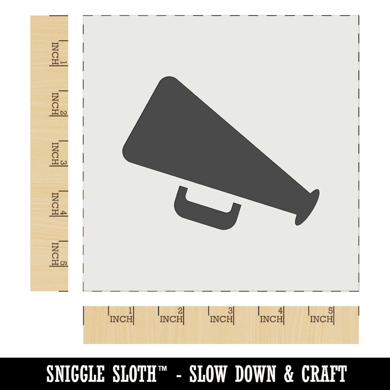 Megaphone Bullhorn Coach Cheerleading Wall Cookie DIY Craft Reusable Stencil